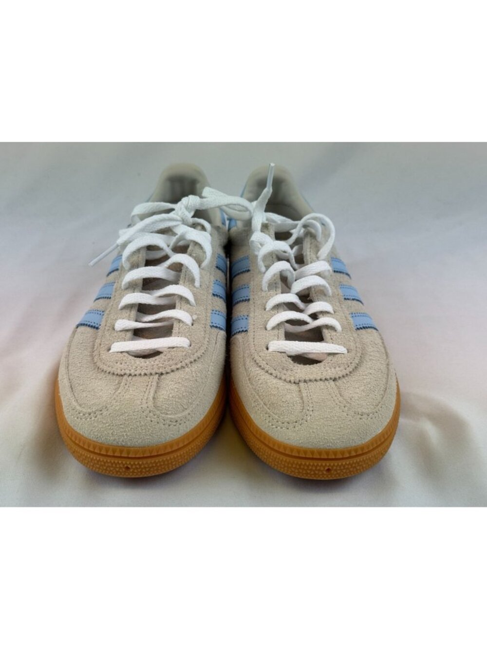 NEW Adidas Originals Handball Spezial W Alumina Clear Sky Womens 7US Casual Shoe - Picture 2 of 9